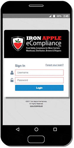 Iron Apple eCompliance FSMA Solution - Mobile Friendly